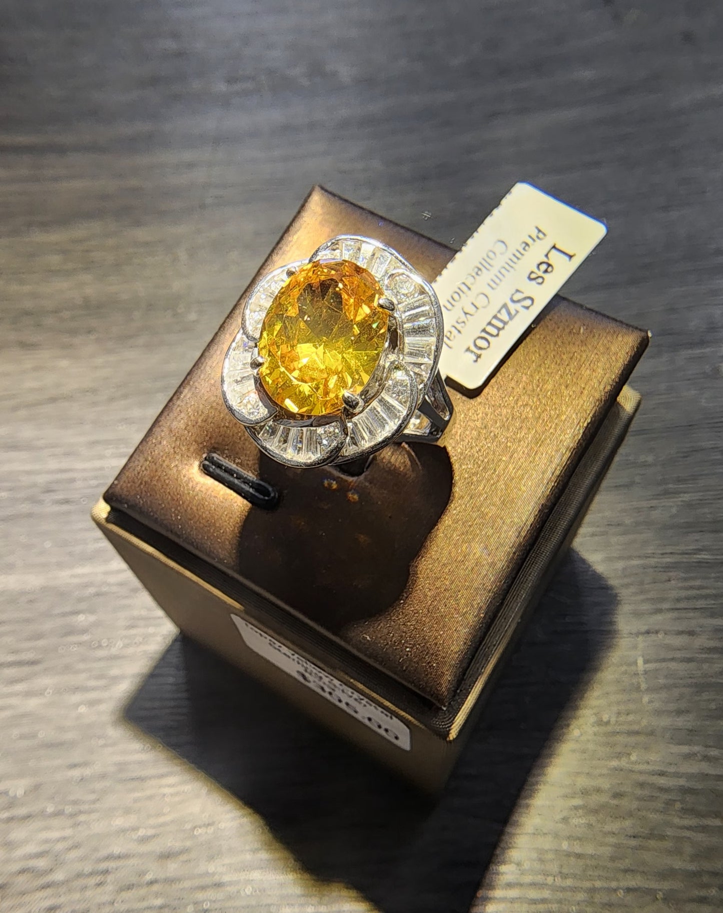 Topaz Yellow Premium Crystal | Sterling Silver Ring