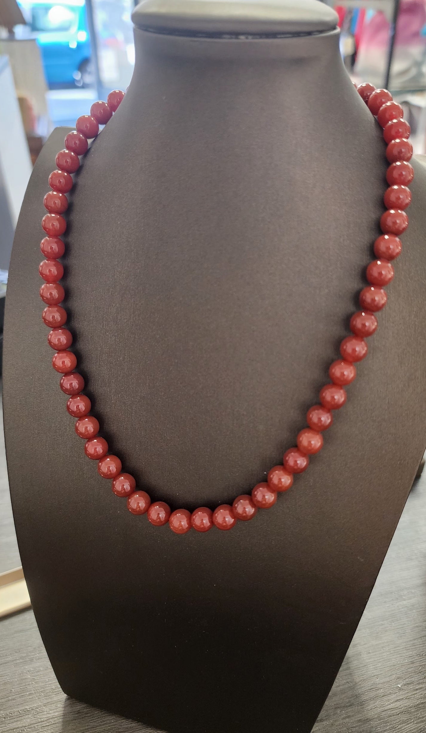 Southern Red Agate | Beaded Strand Necklace