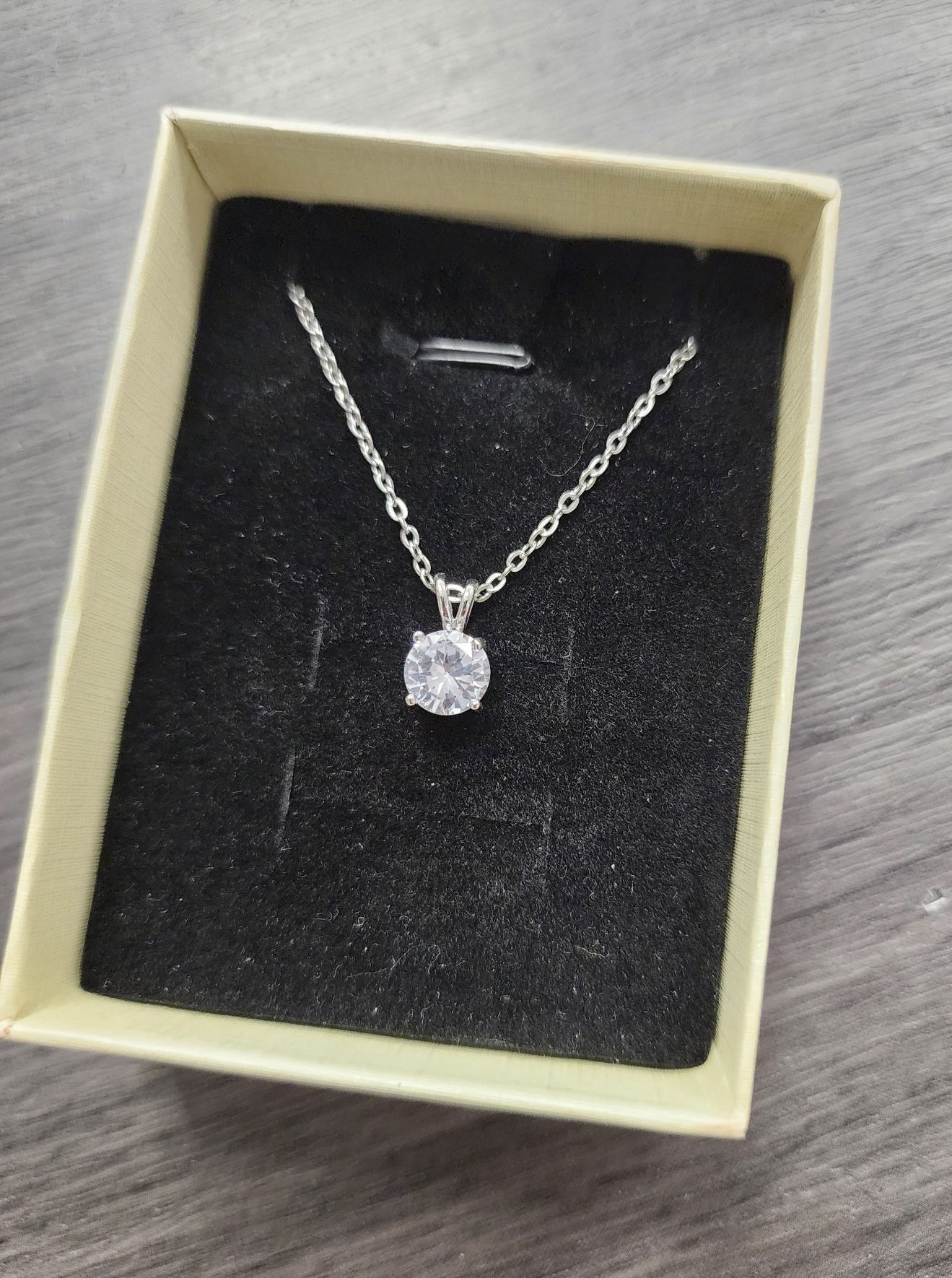 Premium Crystal | Round | Silver-Toned Plated Pendant