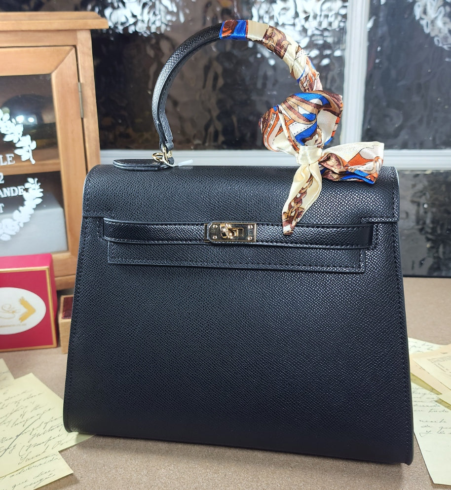 Genuine Leather Epsom Classic Handbag