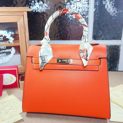 Genuine Leather Epsom Classic Handbag