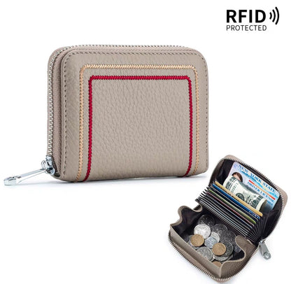 Leather Anti-Thief RFID Card Holder Mini Wallet