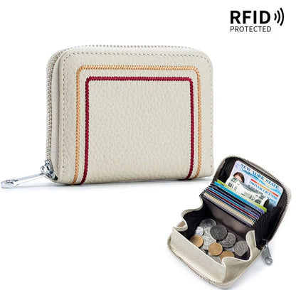 Leather Anti-Thief RFID Card Holder Mini Wallet