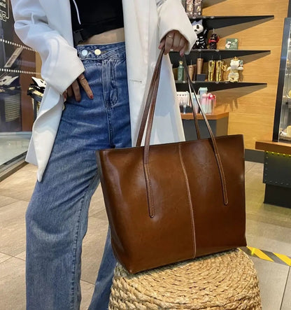 Genuine Leather Large Tote