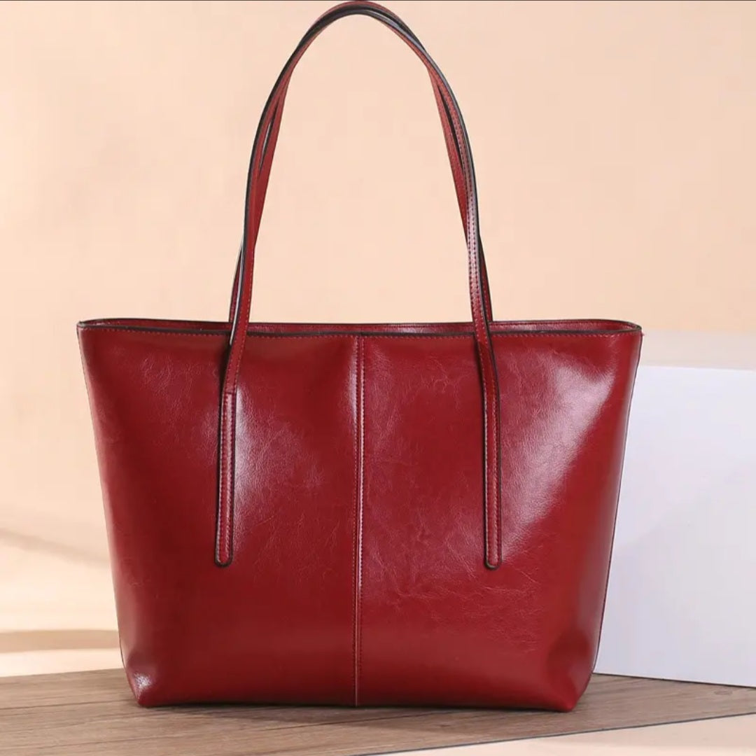 Genuine Leather Large Tote