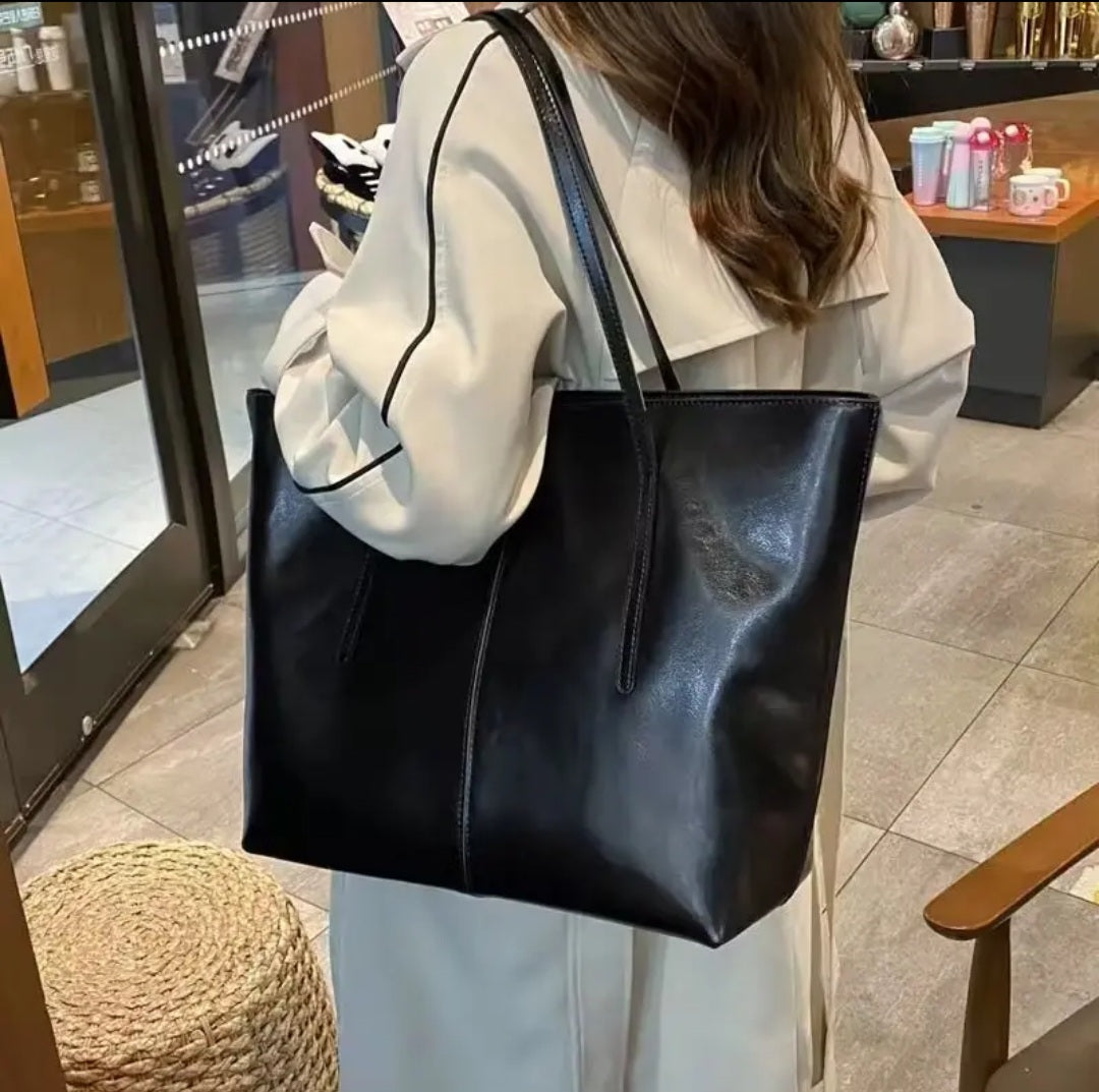 Genuine Leather Large Tote