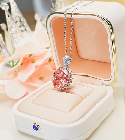 Eternal Radiance: 5Carat Cubic Zirconia Pendant, 18k White Gold