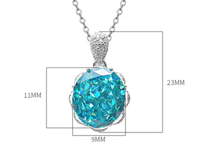 Eternal Radiance: 5Carat Cubic Zirconia Pendant, 18k White Gold