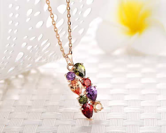 Premium Crystal | Mosaic Multi-Coloured Pendant #001