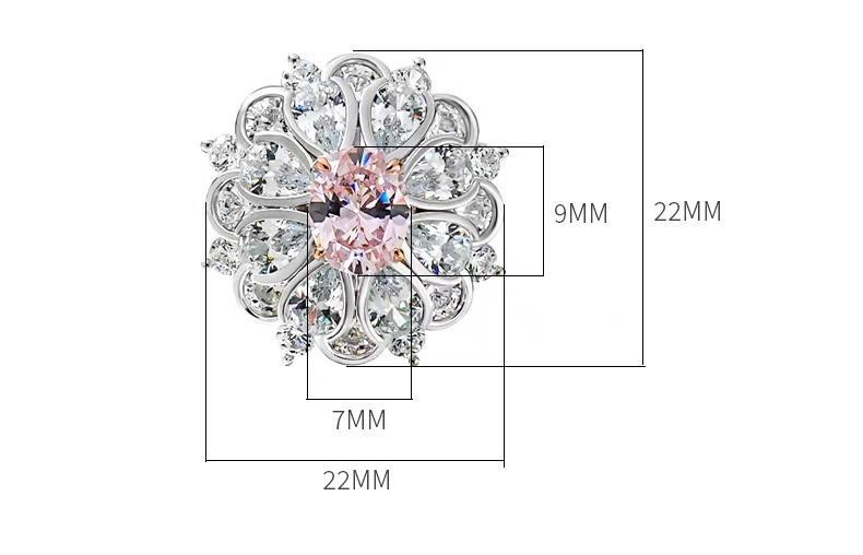 Petal Symphony: 3Carat Cubic Zirconia Ring, 18k White Gold