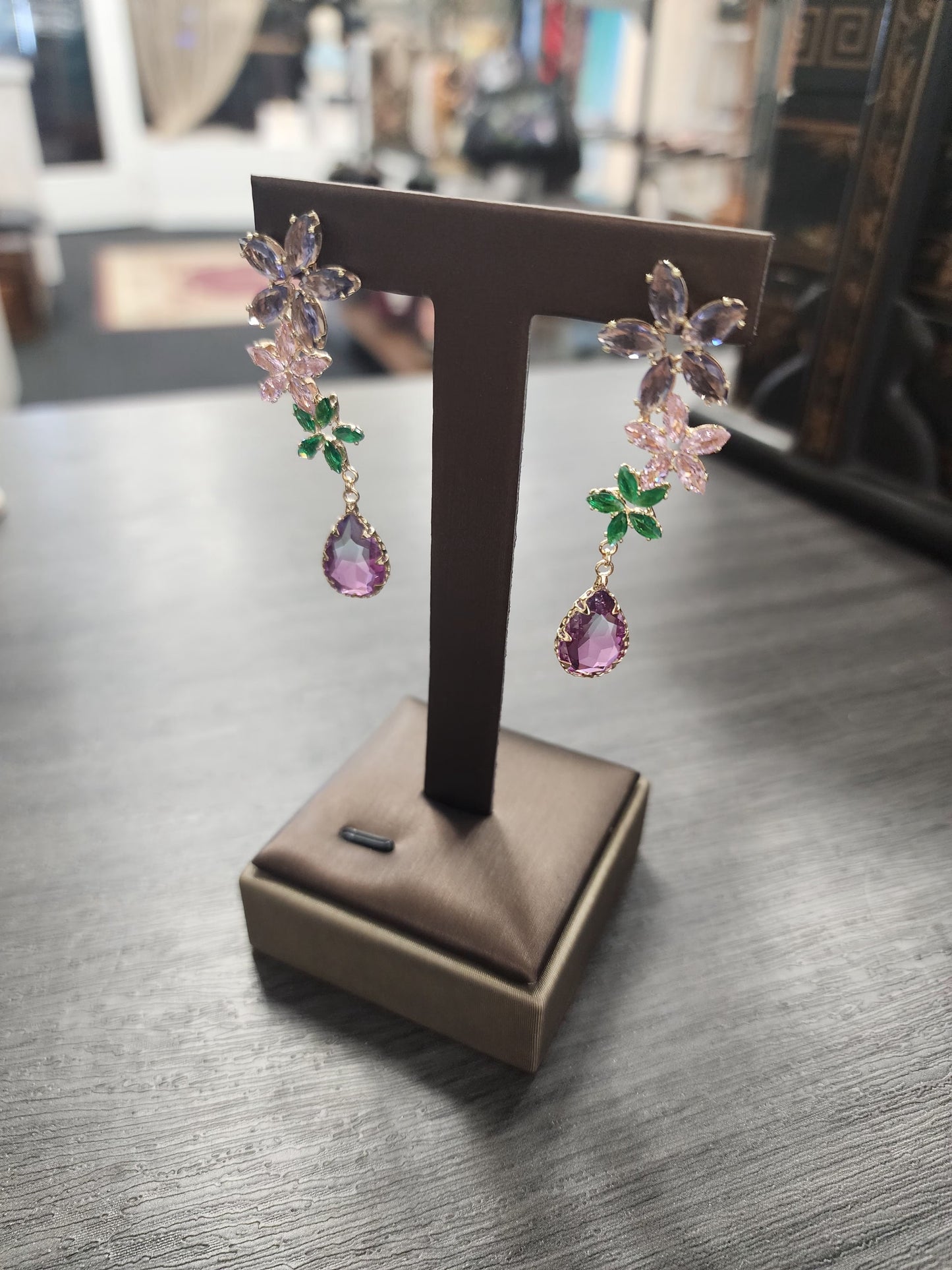 Premium Crystal Earrings | Multi-Coloured #002