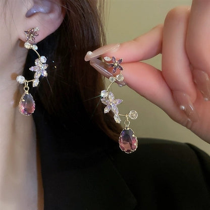 Premium Crystal Earrings | Ombre #005