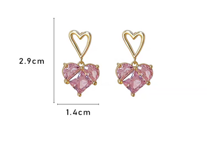 Pink Premium Crystal | Earrings #001